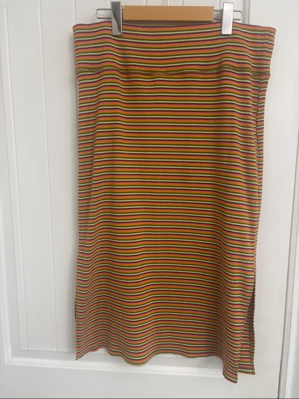 AERIE Multi Coloured Knit Striped Skirt
